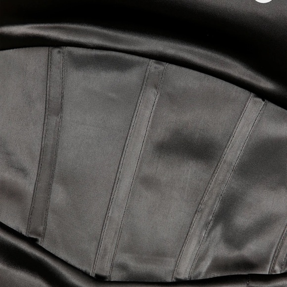 Lulu’s Head to Happy Hour Black Satin Tie-Strap Bodycon Mini Dress - Picture 5 of 11